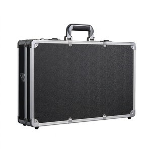 Valise de transport portable pour outils de coiffure en alliage d'aluminium avec boîte de rangement en panneau de densité ABS verrouillable - Product Image 1