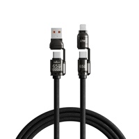 Kabel Data 4-in-1 Tipe-C Pengisian Daya Super Cepat 240W untuk iPhone, Ponsel Android & Printer dengan Pengisian Cepat dan Penggunaan di Mobil