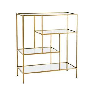 <span class=keywords><strong>VASAGLE</strong></span> Étagère de rangement en verre doré de 80 cm, support pour plantes, bibliothèque haute à 6 niveaux, bibliothèque autoportante pour la maison et le bureau - Product Image 4