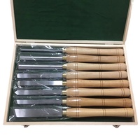 Ensemble de ciseaux à bois, manche de cendrier, couteau à découper, gravure, tour, meulage dur, ensembles de Gouges en bois HSS, 8 pièces