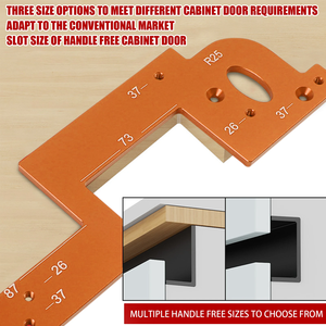 Plantilla de Posicionamiento para Ranuras de Tiradores Empotrados Invisibles, Herramienta Duradera de Aleación de Aluminio para Bricolaje, OEM/ODM para Armarios y Muebles de Cocina - Product Image 4