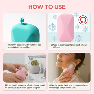 Moule à glace en silicone personnalisé avec logo, rouleaux de glace pour le <span class=keywords><strong>visage</strong></span>, les yeux et le cou, outils de soin de la peau, moule à glace réutilisable - Product Image 5