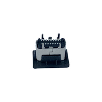 Produsen profesional USB Tipe C 24P perempuan 180 derajat SMT H = 5.65 konektor vertikal konektor