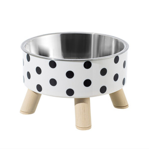Elevated <b>Cat</b> Bowl Checkered Design Stainless Steel Raised <b>Feeder</b> For <b>Cats</b> With Four Legs - Product Image 4