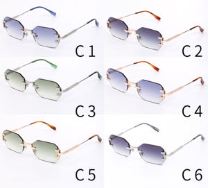 Finewell 3510 새로운 패션 럭셔리 디자인 선글라스 금속 프레임 무테 나일론 다각형 그라데이션 렌즈 우아한 스타일 음영 2025 - Product Image 5