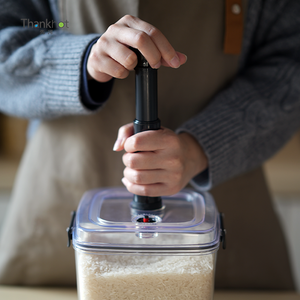 Thankhot Tùy Chỉnh Chất Lượng Cao Bpa Miễn Phí Nhựa Trong Suốt Gạo Dispenser Thực Phẩm Container Cho Bột Và Đường Lưu Trữ Nhà Bếp - Product Image 4