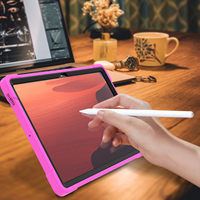 Casing penutup Tablet dengan sandaran + silikon, casing penutup Tablet bawaan untuk ponsel Samsung Galaxy Tab S10 FE + Plus SM-X620 13 inci 2025