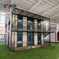 Villa Modulaire Préfabriquée de Luxe sur Mesure à 2 Étages, Maison Conteneur Extensible 20ft 40ft avec Balcon – Marché USA, Australie, Canada