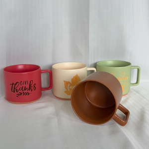 Festive Harvest Design Porcelain Mug Coffee Water Business Gift Reusable Food Safe Dishwasher Microwave Safe Thanksgiving - Product Image 3