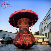 Monstre Champignon Gonflable d'Halloween pour Décoration de Maison Hantée, Jardin, Salle d'Évasion, Événement Horreur, Parc à Thème