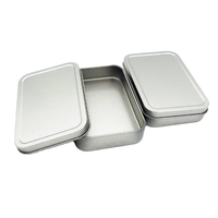 Boîte en étain rectangulaire personnalisée, conteneur métallique durable pour l'emballage alimentaire et cadeaux, recyclable, chic pour le stockage de chocolat et de snacks