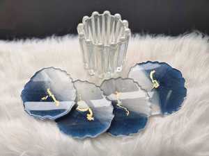 Sous-verre en résine artistique avec finition artisanale de haute qualité et design élégant, idéal pour les boissons chaudes et froides et l'utilisation quotidienne sur la table - Product Image 5