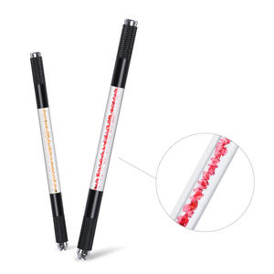 Pluma manual de microblading de doble punta para cejas, delineador de ojos y labios, herramienta manual para maquillaje permanente y tatuajes. - Product Image 2
