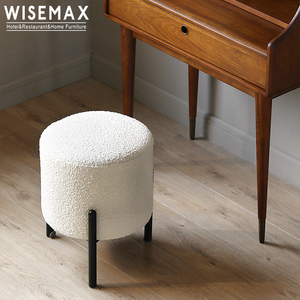 WISEMAX — petit meuble repose-pieds moderne, en laine d'<span class=keywords><strong>agneau</strong></span>, mobilier de salon, tabouret d'angle, bon marché, en métal, offre spéciale - Product Image 5