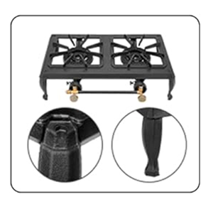 Đôi <span class=keywords><strong>Burner</strong></span> LPG Propane Bếp Hình Chữ Nhật Ngoài Trời Xách Tay Bếp <span class=keywords><strong>Gas</strong></span> Patio Cắm Trại BBQ Nhà Sản Xuất Bia Khách Sạn Gà Tây Chiên - Product Image 1