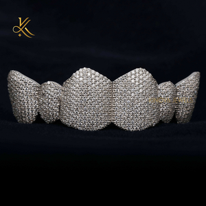 ที่ย่างฟันเพชรสุดหรูสร้างขึ้นใน925เงินสเตอร์ลิงประดับเพชรเพชรโมอิสซานไนท์สุดเก๋ - Product Image 4