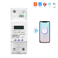 Zigbee Gateway Tuya monophasé 65A Din Rail compteur d'énergie intelligent WIFI 110V 220V 50/60Hz kWh wattmètre LI minuterie moniteur
