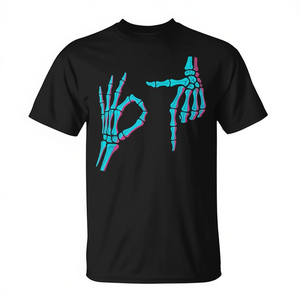 Camiseta Skeleton Hand 67 Meme para disfraz de Halloween, color negro, talla mediana - Product Image 2