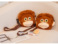 En gros, jouets en peluche singe gorille pas chers, figurines de singe, animaux en peluche, petites poupées singe en peluche, sacs à dos