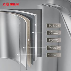 Consunキッチンキャビネットシンクシングルボウルアンダーマウント304ステンレス鋼キッチン用多機能スクエアキッチン - Product Image 2