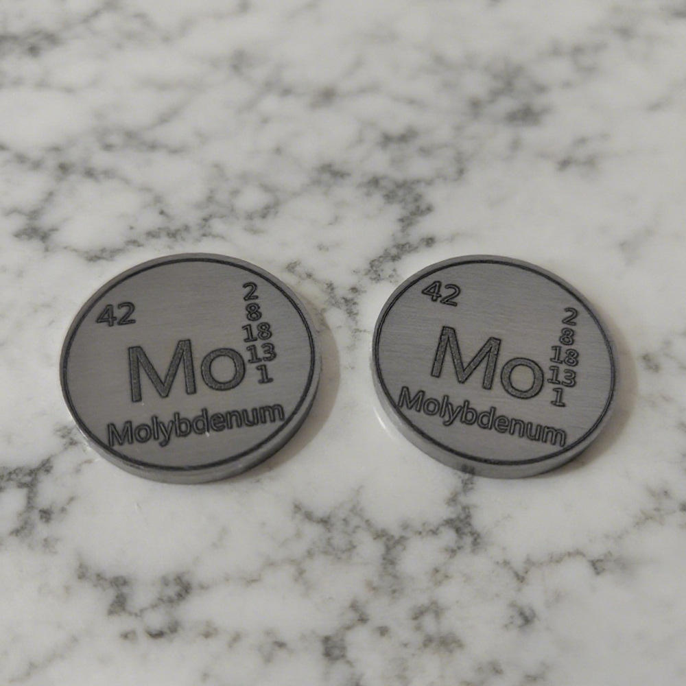 Moneda de molibdeno de 1 pulgada