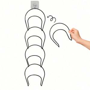 Organizador de Almacenamiento de Sombreros Colgante Simple para Puerta, Creativo 2022, para Armario, Duradero, de Metal, Hierro y Materiales de PP - Product Image 1