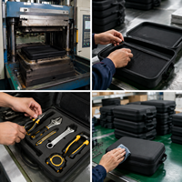 Étui à outils EVA, étui de protection rigide pour le rangement des instruments, étui de transport antichoc, vente en gros d'usine OEM