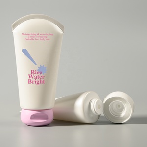 Tubo Cosmetico Personalizzabile Riciclabile PCR per Detergente Viso MOQ 5000 Tubo Squeeze Rotondo Ovale in ABL PBL PE per Crema Solare - Product Image 3