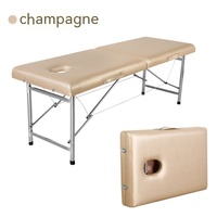 Table de massage portable et pliable en cuir PU, réglable en hauteur, avec mousse de 24 densités, pour salon de beauté, spa, salle de sport, hôtel, maison