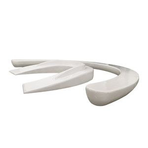 Silla de espera de fibra de vidrio Libit, ovalada, reclinable, duradera, con asiento combinado para estación de tren Lbt-5879 - Product Image 5