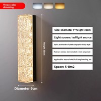 Lampu Dinding LED Mewah Desain Modern Stainless Steel Tahan Air untuk Ruang Tamu Kamar Tidur Tangga Balkon Kamar Mandi Penggunaan Luar Ruangan