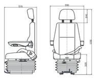 Silla Giratoria de Capitán para Autocaravana, de Cuero Auténtico, Resistente, 360 Grados °   Asiento del Conductor Ford Transit
