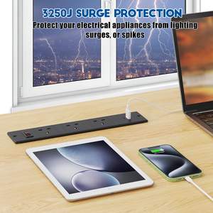 Regleta de Enchufes Industrial Empotrable de 13A para Escritorio de Oficina, Toma de Corriente Integrada para <span class=keywords><strong>Muebles</strong></span> con Interruptor - Product Image 3