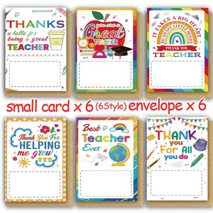 Biglietti di ringraziamento personalizzati per insegnanti con buste, biglietti di auguri aziendali per il Ringraziamento, biglietti di apprezzamento per la scuola, regalo OEM - Product Image 1