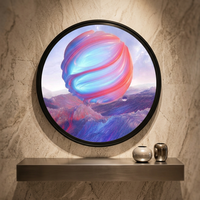 Écran Circulaire 15.7 23.6 LCD Rond Mural 700/1500 nits Tactile 2.1 WiFi Personnalisable pour Bars, Magasins, Expositions Garantie 1 an
