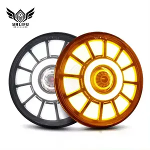 Automobile accessories 10-30V 45w 7inch Round With White DRL Amber Turn Signal LED Headlight for universal cars