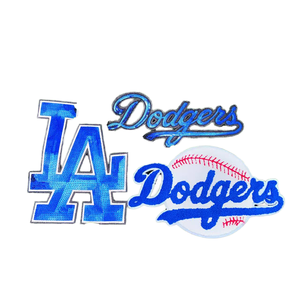 Parches Bordados Termoadhesivos de los Dodgers de Los Ángeles, Apliques de Tela Azul para Decoración de Ropa - Product Image 3