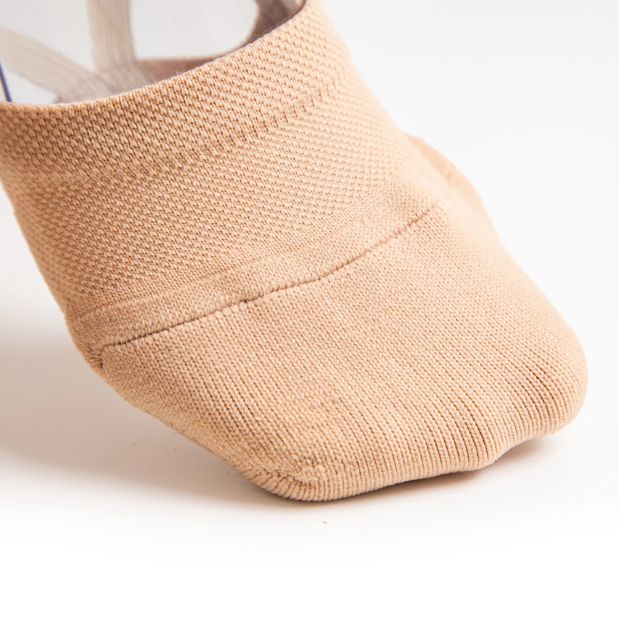 Meia meia sola do dedo do pé feita de algodão de malha para dançadores do balé e concorrência de ginástica rítmica
