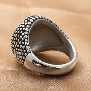 Men's <b>Titanium</b> Steel Starry <b>Ring</b> Micro Pave Dots Punk Style Jewelry Gift - Product Image 3
