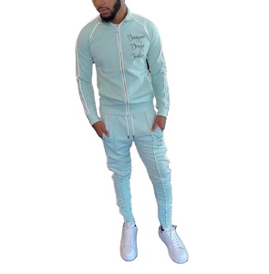Personalizado 380g lavado gradiente sudor trajes algodón polar chándal Jogger chándal Unisex conjuntos hombres ropa deportiva Sudadera con capucha conjunto - Product Image 1