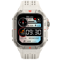 Montre connectée sportive à grand écran carré avec GPS, boussole, altimètre, lampe torche, plus de 100 modes pour les acheteurs en gros