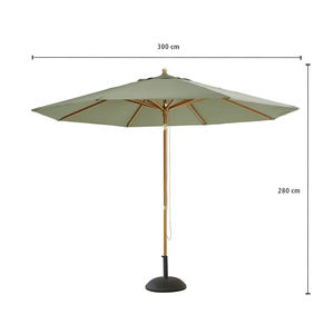 <span class=keywords><strong>Sombrilla</strong></span> Comercial Inclinable de <span class=keywords><strong>3x3</strong></span> m, Grande, Impermeable, con Poste de Madera, para <span class=keywords><strong>Terraza</strong></span>, Patio, Jardín, Personalizable - Product Image 2