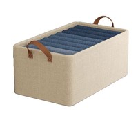 Organisateur de vêtements pour armoire en promotion, organiseur de tiroir amélioré avec poignée, organisateur de vêtements pliable pour la maison
