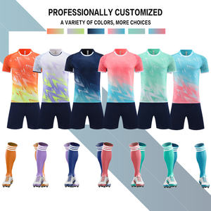 升华空白足球衫设计足球衫队标志儿童足球套装定制男式足球服套装 - Product Image 3