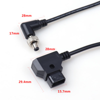 Câble d'alimentation DC5525 mâle vers D-tap avec verrouillage à vis pour batterie V-Lock, caméra - Charge rapide 3A, cuivre pur, garantie 12 mois