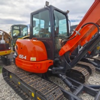 Mini-excavatrices compactes d'occasion Kubota U55-4 de 5 tonnes, origine Japon, en bon état et à prix avantageux, à vendre