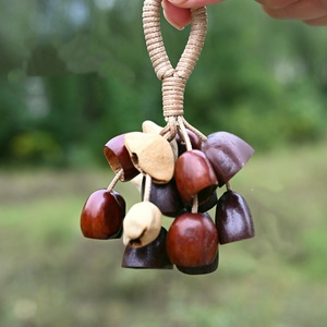 Carillon éolien artisanal en coquille de graines naturelles, son apaisant de ruisseau, ornement suspendu, cadeau souvenir unique - Product Image 3