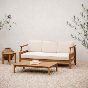 Premium Handcrafted Durable Teak Outdoor Garden Sofa Elegant 3 Seater Patio <b>Bench</b> Couch Backyard Hotel Resort Weather Resistant - Product Image 1