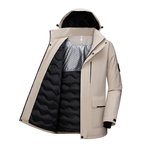 Manteau d'hiver en duvet enduit de graphène rempli de canard pour femmes capuche ajustée veste imperméable coupe-vent chaude en polyester pour une utilisation en extérieur - Product Image 6