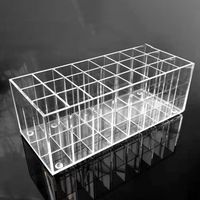 YF24 Présentoir en acrylique pour brillants à lèvres et rouges à lèvres, 24 compartiments, boîte de rangement et présentoir de cosmétiques, vente en gros